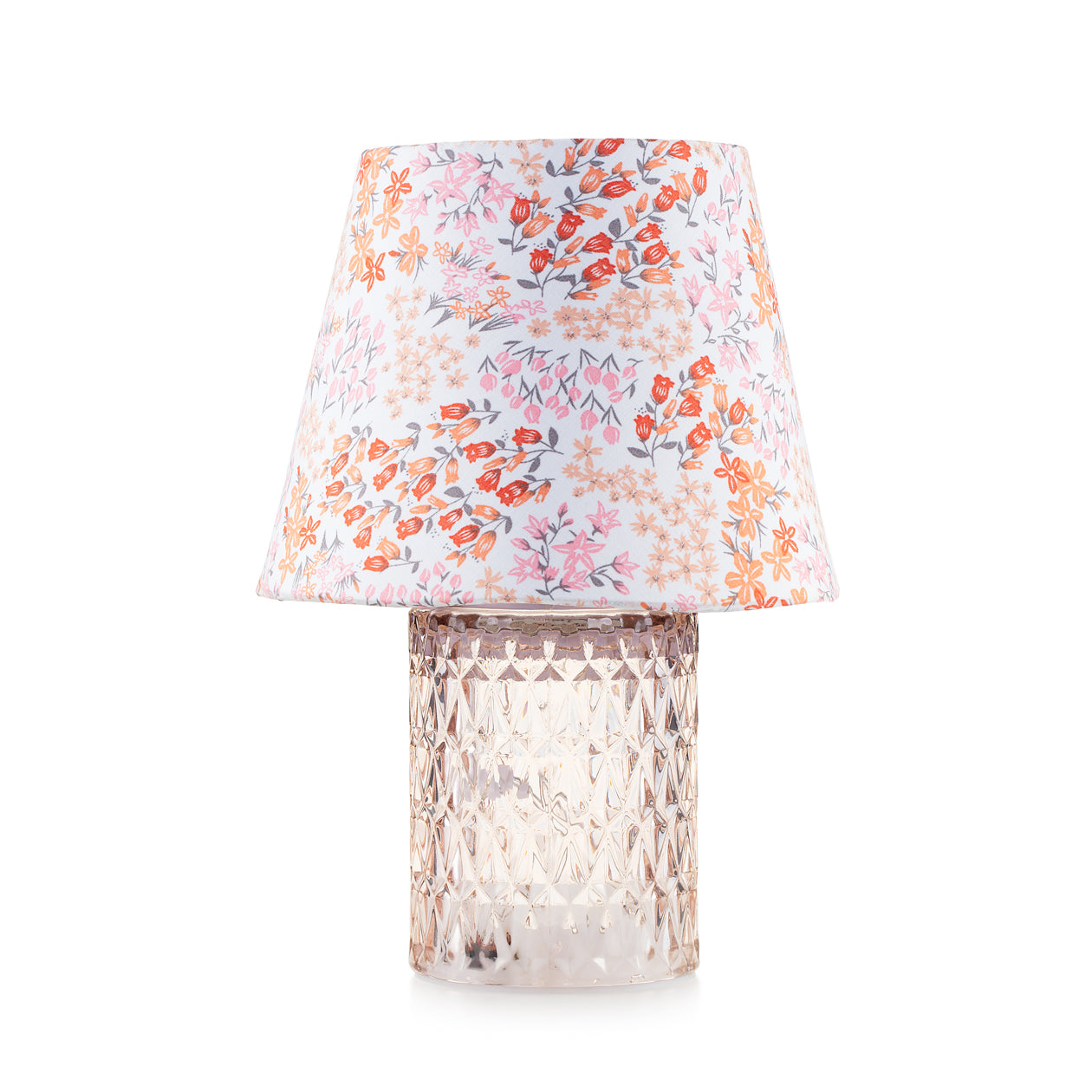Lampada emò con base cilindro cipria