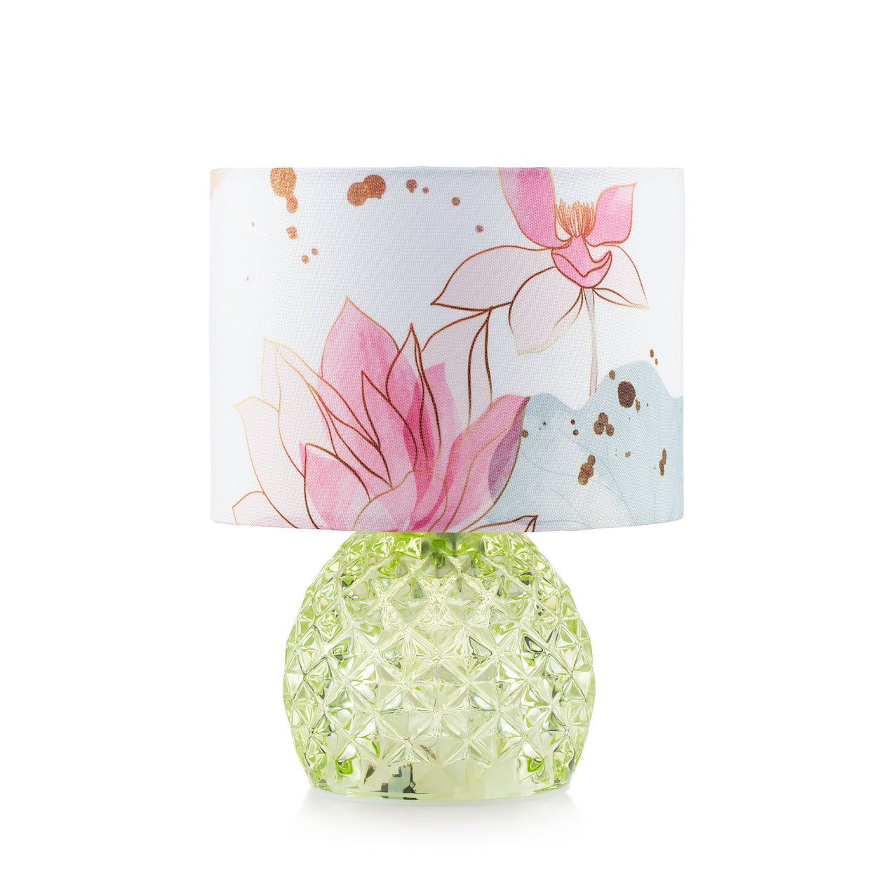 Lampada Emò con base rotonda verde