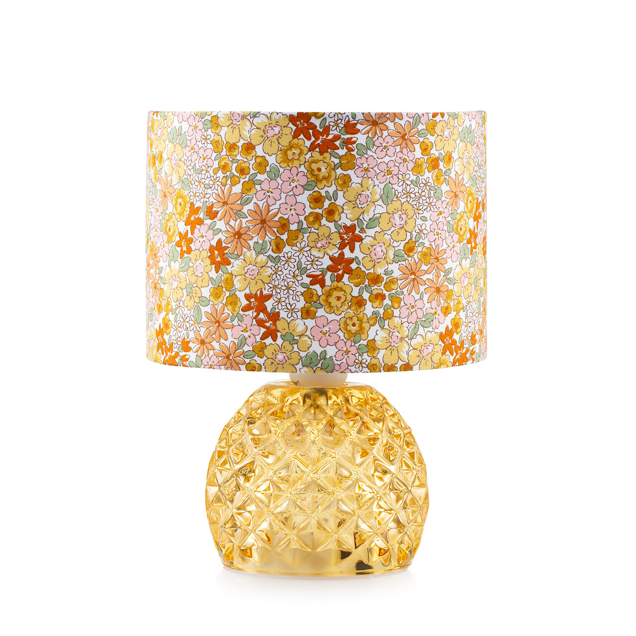 Lampada Emò con base rotonda ambra