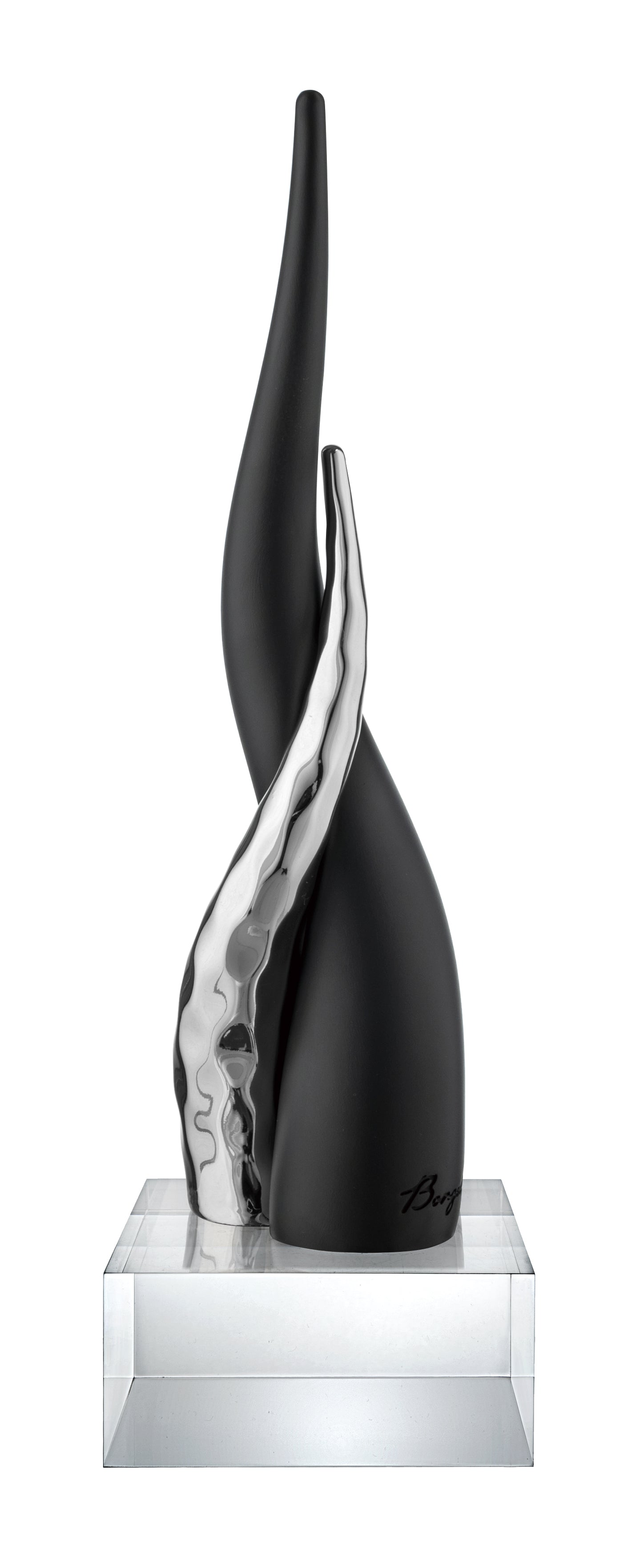 Corni base cristallo argento/nero H.38 Bongelli
