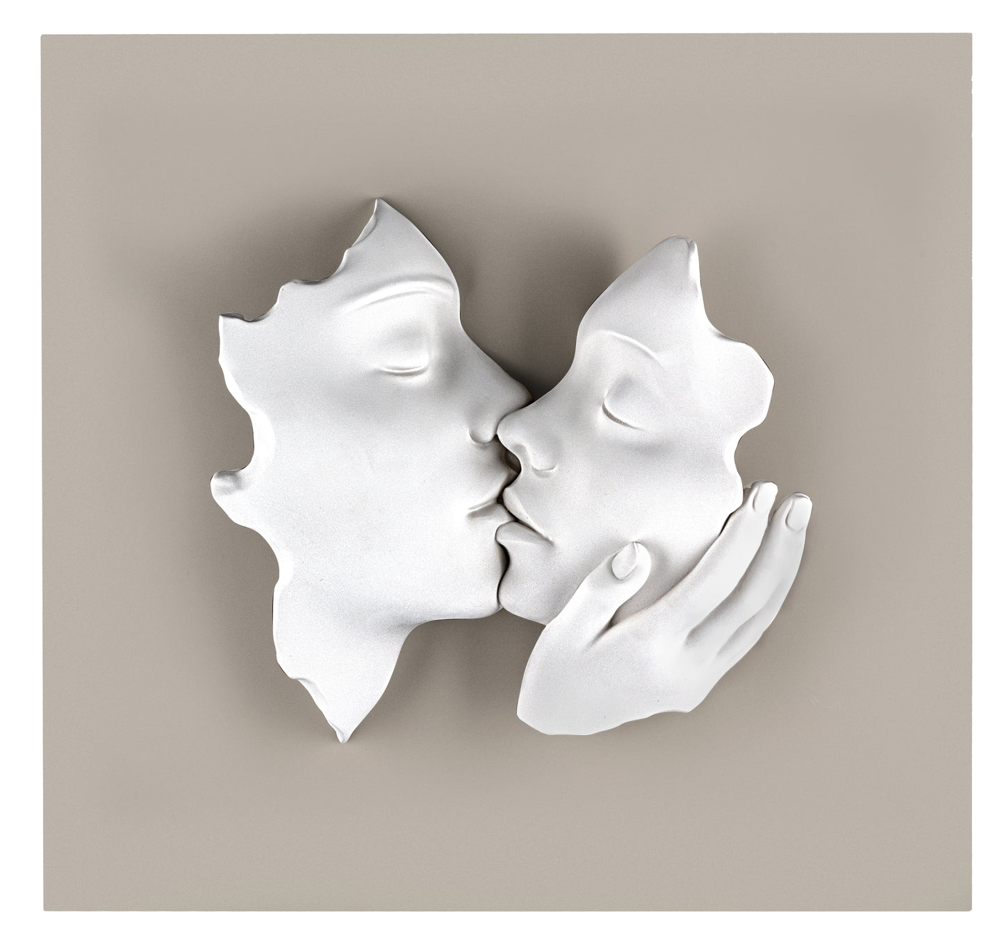 Quadro bacio pannello nocciola 50x50 Bongelli