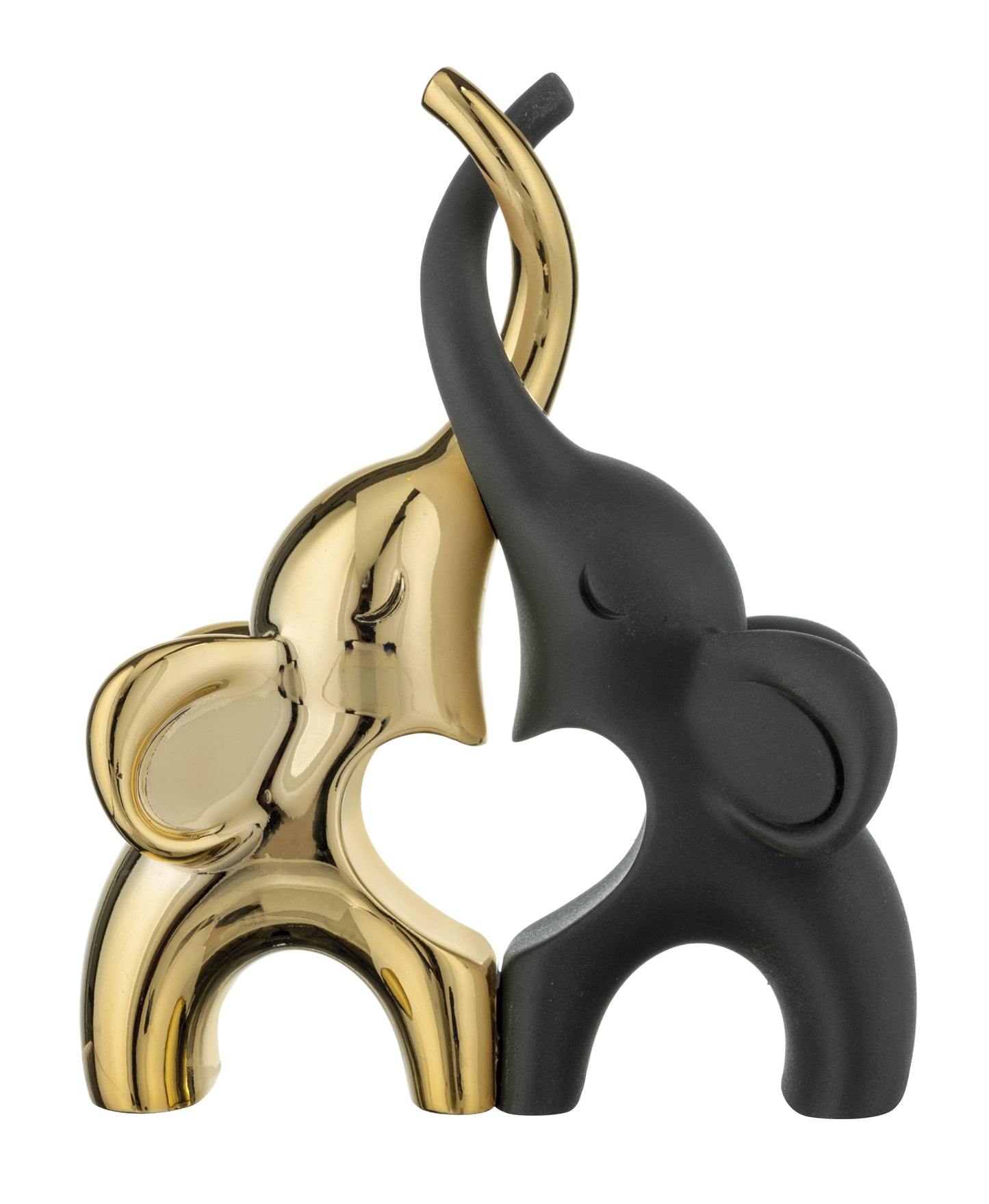 Coppia elefanini 21x29 oro/nero Bongelli