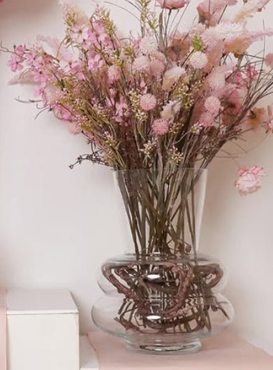 Vaso vetro trasparente Fiori di Lena