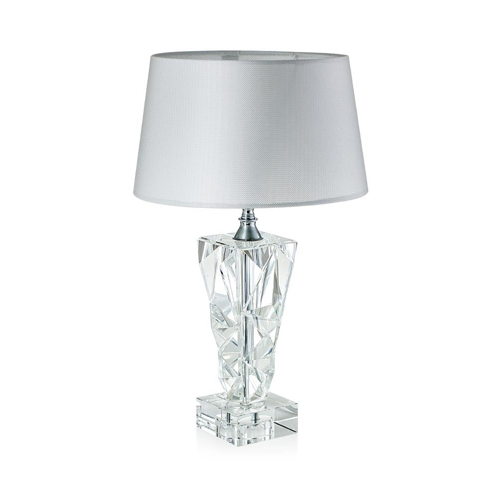 Lampada con base squadrata in cristallo Emò