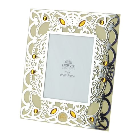 CORNICE VETRO BYZANTIUM GIALLO 24X29CM HERVIT