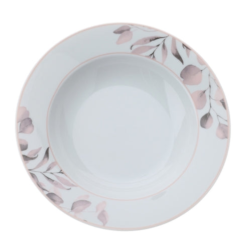 Set 18 pezzi Piatti in Porcellana Botanic Rosa