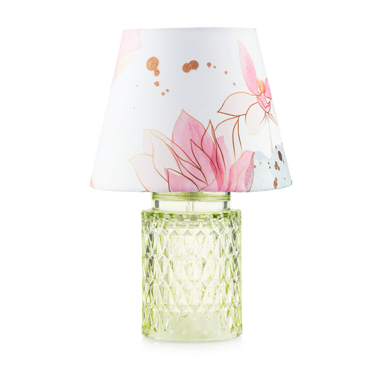 Lampada con base cilindro verde emò
