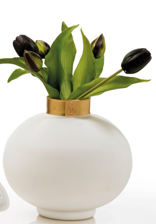 Buba Design Vaso Bianco opaco e oro