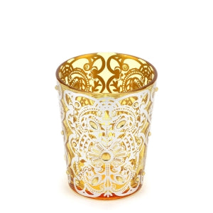 VASO VETRO BISANZIO GIALLO DIA.13XH15,5C