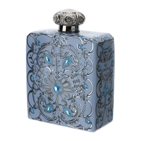 BOTTIGLIA PORC.BYZANTIUM BLU 19X9X27CM HERVIT
