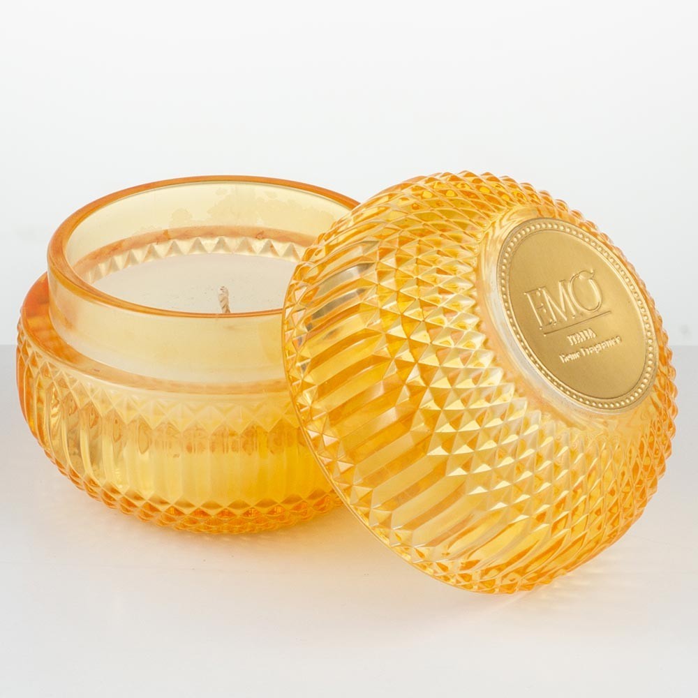 Candela Opulence arancione con essenza Melograno