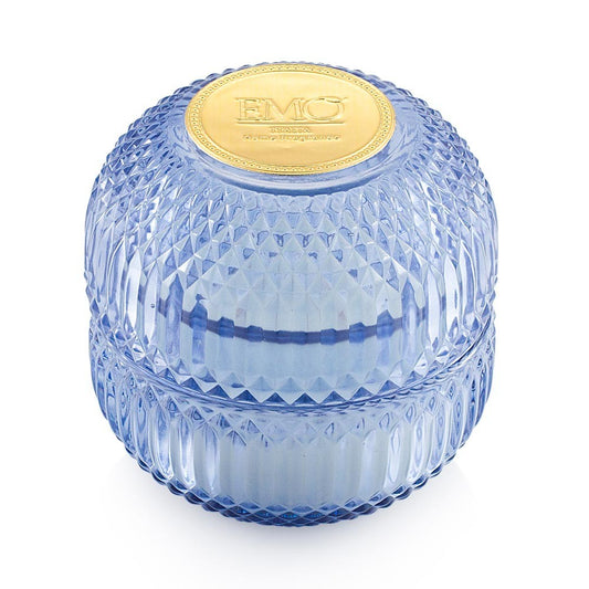 Candela blu con essenza melograno Emò